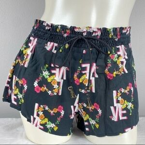 VICTORIA Secret | LOVE Black Cotton Blend Pajama Bottoms